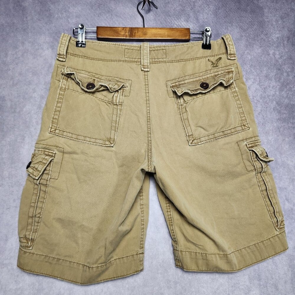 American Eagle Shorts Mens 30 Brown Classic Cargo Pockets 100% Cotton Casual